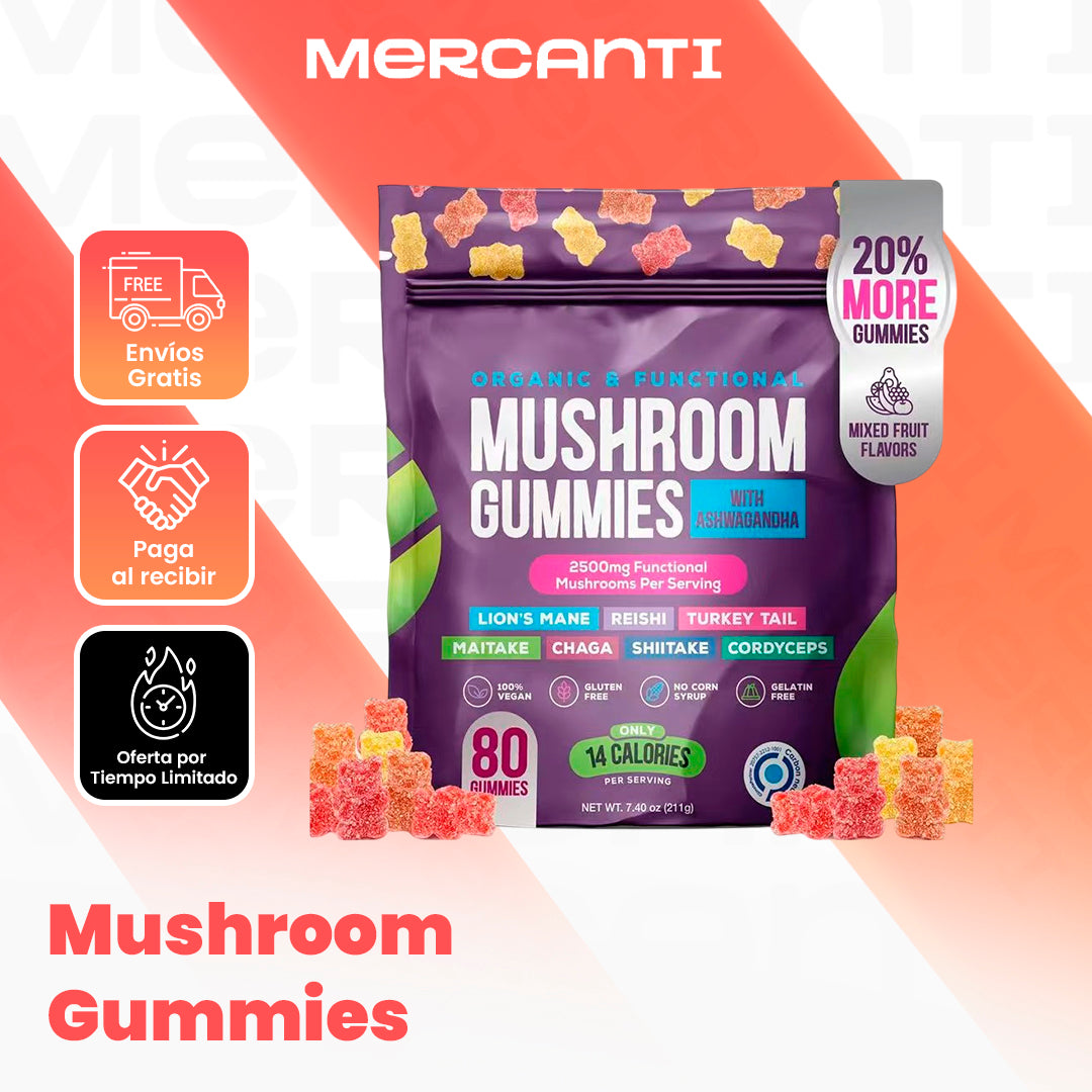 Mushroom Gummies - Para mejorar la concentración