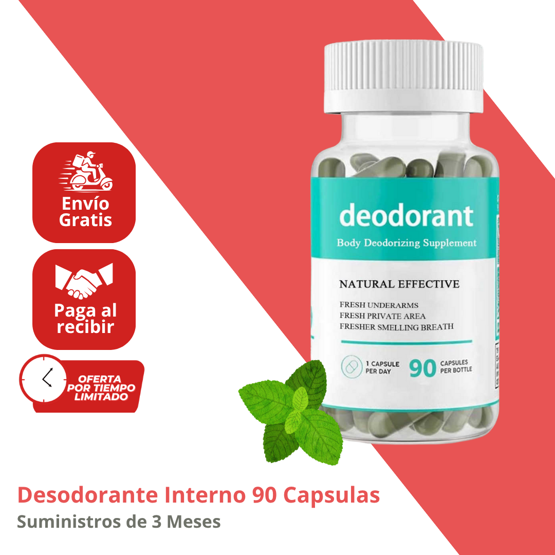 Desodorante Interno 90 Capsulas - Suministros de 3 Meses