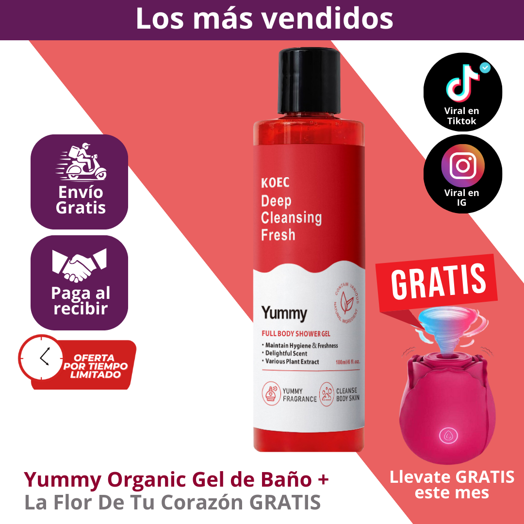 Yummy Organic Gel de Baño + La Flor De Tu Corazón