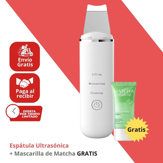 Combo de Cuidado Facial – Espátula Ultrasónica + Mascarilla de Matcha
