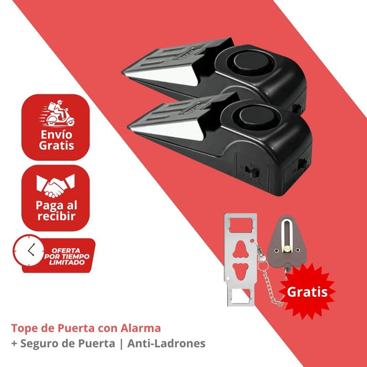 Tope de Puerta con Alarma + Seguro de Puerta GRATIS