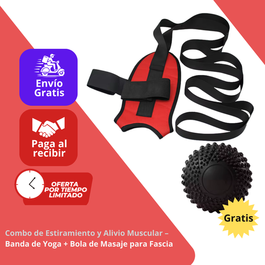 Banda de Yoga + Bola de Masaje para Fascia